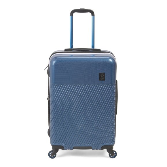 ORIGINAL PENGUIN Metallic Blue 25in Pinor Hardside Spinner - Picture 1 of 2